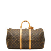 ルイ ヴィトン モノグラム キーポル50 ボストンバッグ M41426 ブラウン PVC レザー レディース LOUIS VUITTON 【中古】